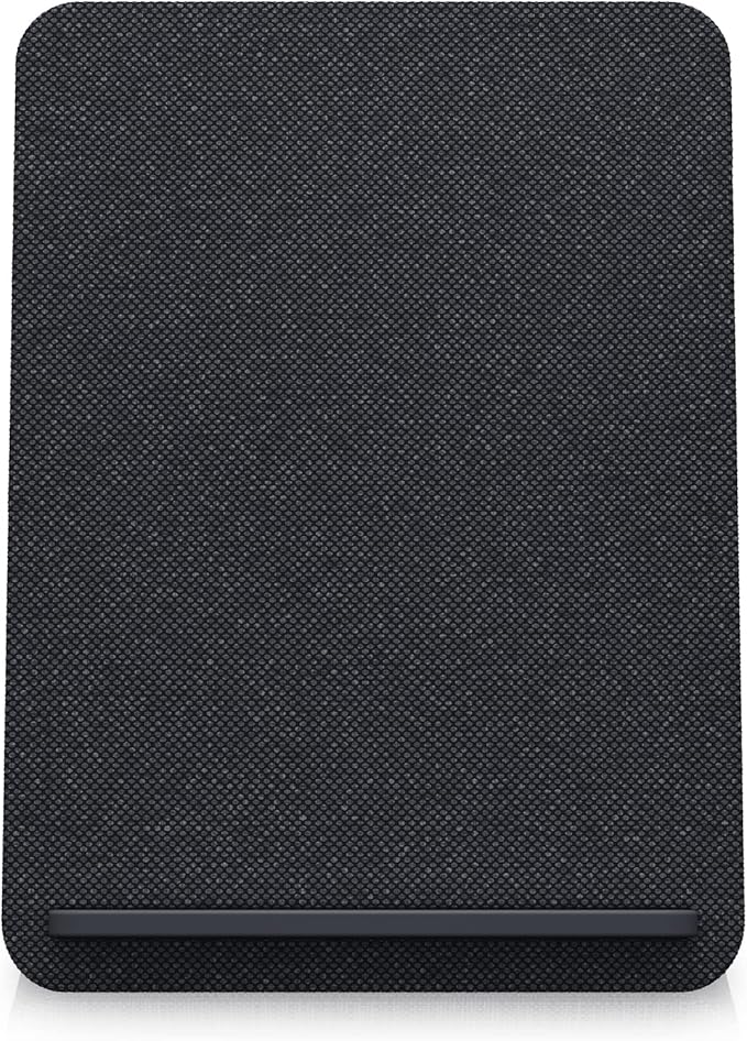 Dell Dual Charge Dock HD22Q - Fabric Wrapped Charging Stand Type-C Connector Qi Enabled Charging Wake-on-Dock Smartphone Rest Power Button LED - MagnetiteBlack