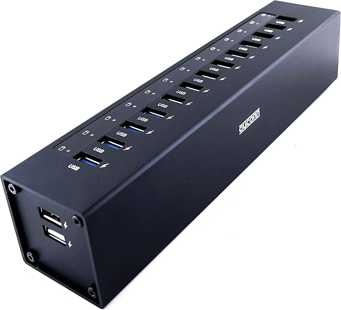 PowerHub SuperSpeed 15 Port (13 Data/Charging + 2 Charging Only Ports) Industrial Grade USB 3.0 Hub with Mounting Brackets (HUBC13B)