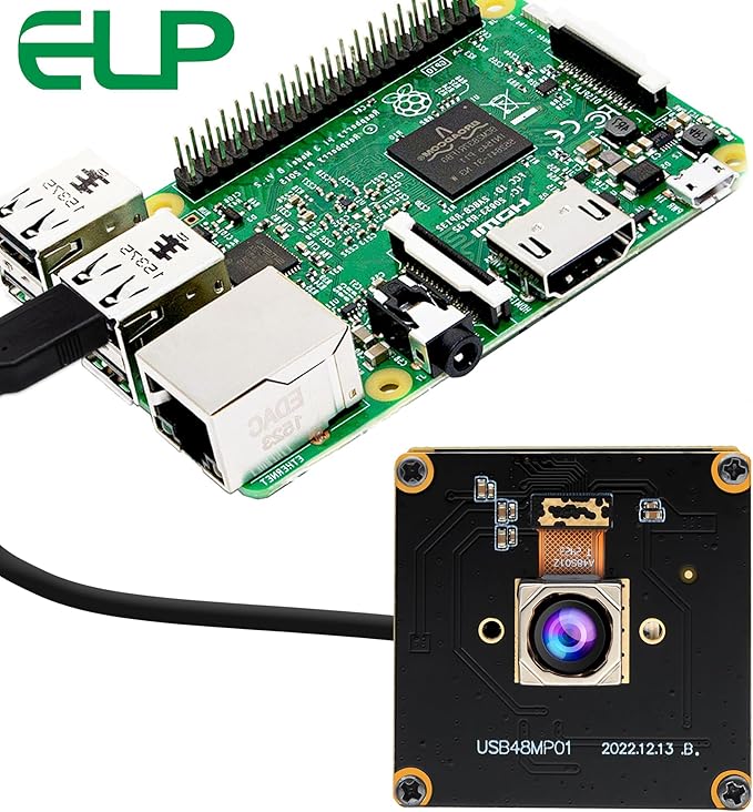 ELP 48MP Wide Angle USB Camera Module 200ms Fast Autofocus Webcam Board 100degree No Distortion Lens PC CAMERA Mini UVC USB2.0 Backup Cam UHD Second Webcamera 6000P Lightburn Camera for Laser Engraver
