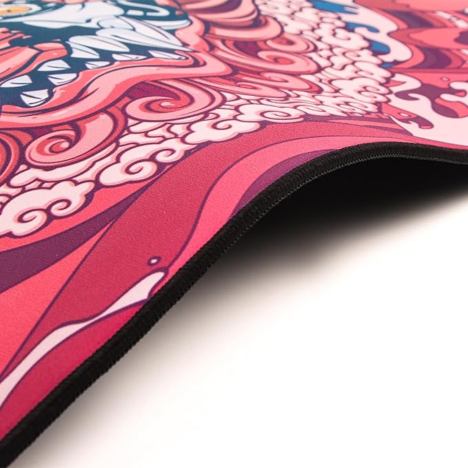 Mouse Pads EspTiger Tai Bao (480 x 400 x 4mm) Standard Size Anti-Slip Base Flat Woven Fiber Surface Stitched Edges Large Gaming Mousepad - Multi-Color Cyborg Design