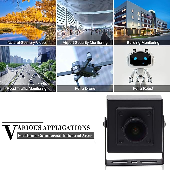 SVPRO 5MP USB Camera Wide Angle Fisheye Webcam with Aptina MI5100 Sensor 2592x1944 HD Box Camera Embedded for Industrial Machine Vision USB PC Cam for Computer Laptop