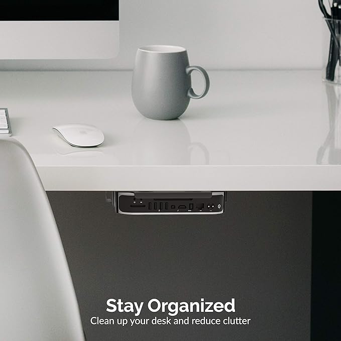 SABRENT Mac Mini VESA Mount/Wall Mount/Under Desk Mount + Premium 3-Port Aluminum Mini USB 3.0 Hub