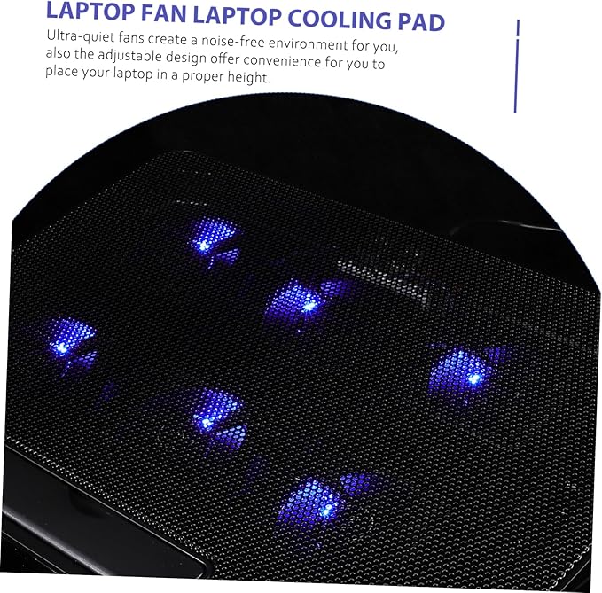 STOBOK 1pc Gaming Laptop Cooling Pad Adjustable Fans for Enhanced Airflow USB Powered Noise Design Compatible Laptops Ergonomic Stand