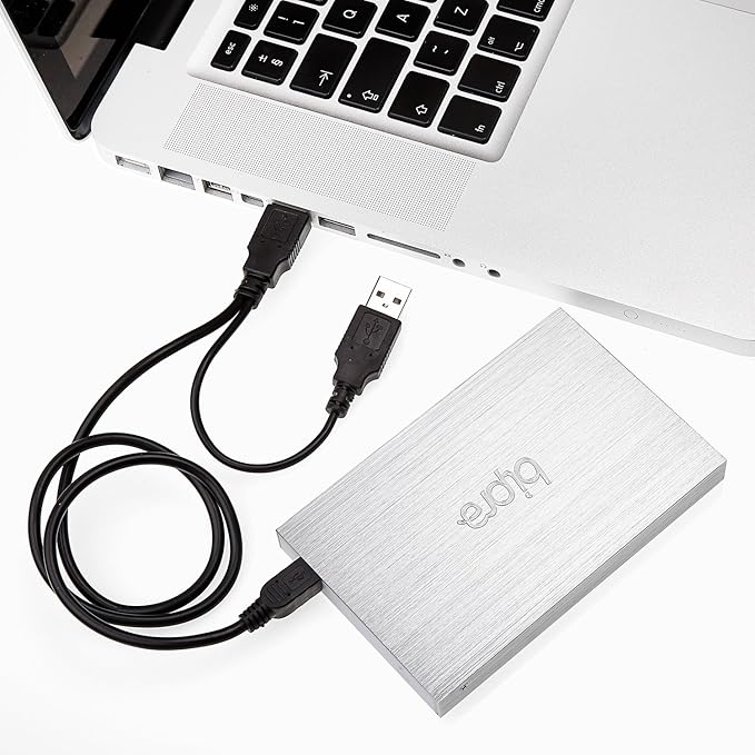 320Gb 320 Gb 2.5 External USB 2.0 Pocket Slim Hard Drive - Grey-Silver - Ntfs
