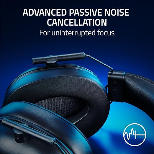 Razer BlackShark V2 X PlayStation Gaming Headset: 50mm Drivers - Cardioid Mic - Lightweight - Comfortable Noise Isolating Earcups - for PS5 Xbox Series X PC Switch via 3.5 mm Audio Jack - Black
