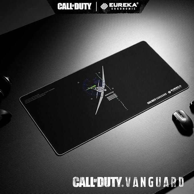 EUREKA ERGONOMIC &amp Call of Duty Vanguard Thunderbolt Gaming Mouse Pad Extended XXL Large Black Home Office PC Computer Desk Accessories Keyboard Mousepad Mat with Non-Slip Rubber Base Stitched Ed
