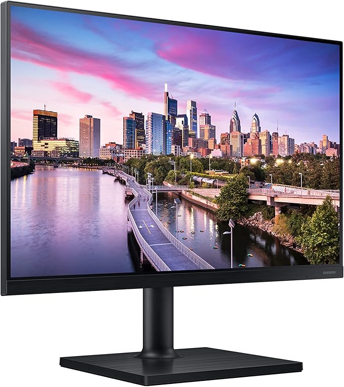 SAMSUNG FT45 Series 24-Inch WUXGA 1920 x 1200 Computer Monitor 75Hz IPS Panel HDMI DisplayPort DVI USB Hub Built-in Speakers Height Adjustable Stand 3 Yr WRNTY (LF24T454GYNXZA)Black
