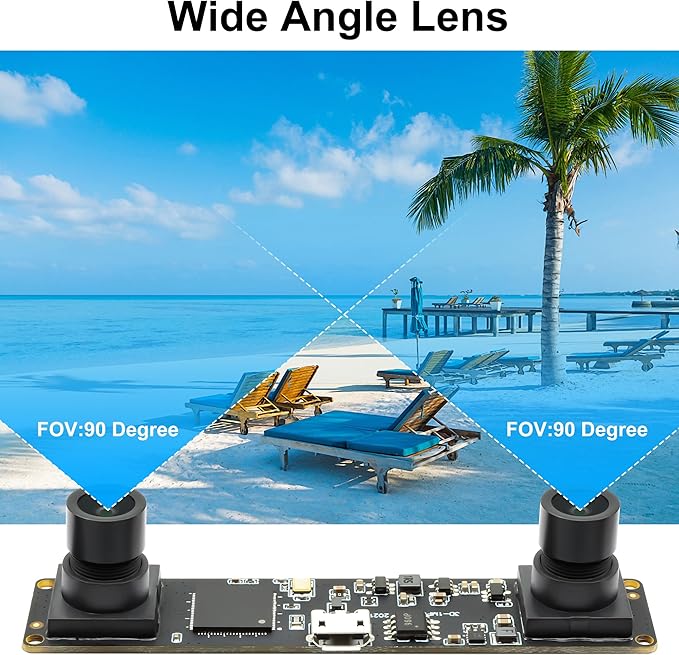 Synchronized Dual Lens Stereo USB Camera 1.3MP HD 960P Webcam 3D VR Web Camera Module with 1/3 CMOS OV9715 Sensor Mini Industrial USB2.0 Web cam for AndroidLinuxWindowsRaspberry PI