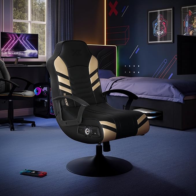 X Rocker PC Computer Gaming Desk Chair Built-in Audio College Dorm Essentials for Guys and Girls Bedroom Dorm Room Essentials Foldable Gifts for Gamers