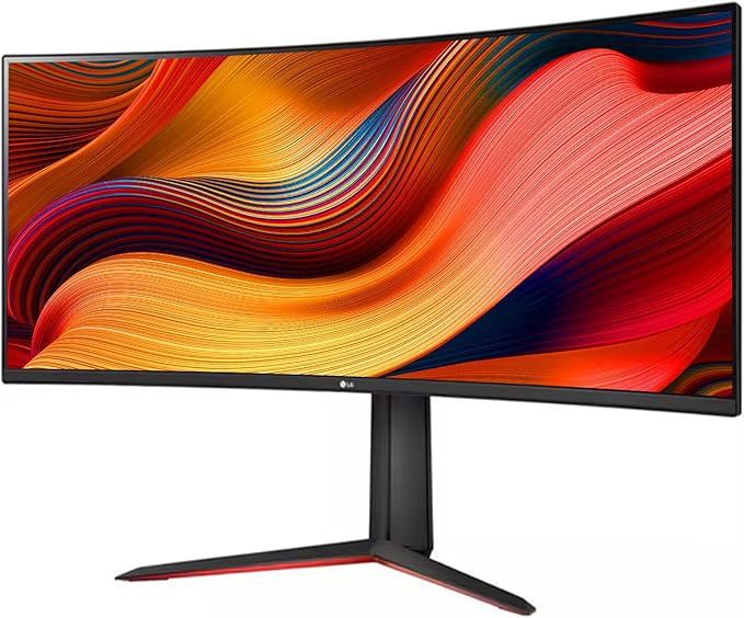 LG 34 Inch Curved Ultragear QHD(3440x1440) IPS Gaming Monitor 160Hz AMD FreeSync HDR10 sRGB 99% OnScreen Control Multitasking and Content Creation DisplayPort &amp HDMI Tilt/Height Adjustable