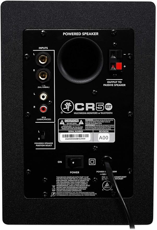 Mackie CR5BT CR Series 5 Multimedia Monitors with Bluetooth (Pair) (2046563-00)