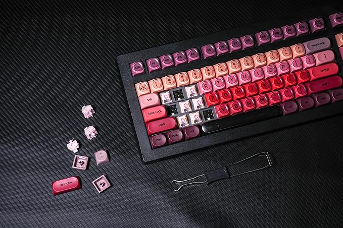 ZORNHER CG870 Lipstick Mechanical KeyboardTKL Pink Gaming KeyboardFoundation Creamy Thocky KeyboardCreamy Sounding SwitchesCute Kawaii Girly Jelly Keycaps