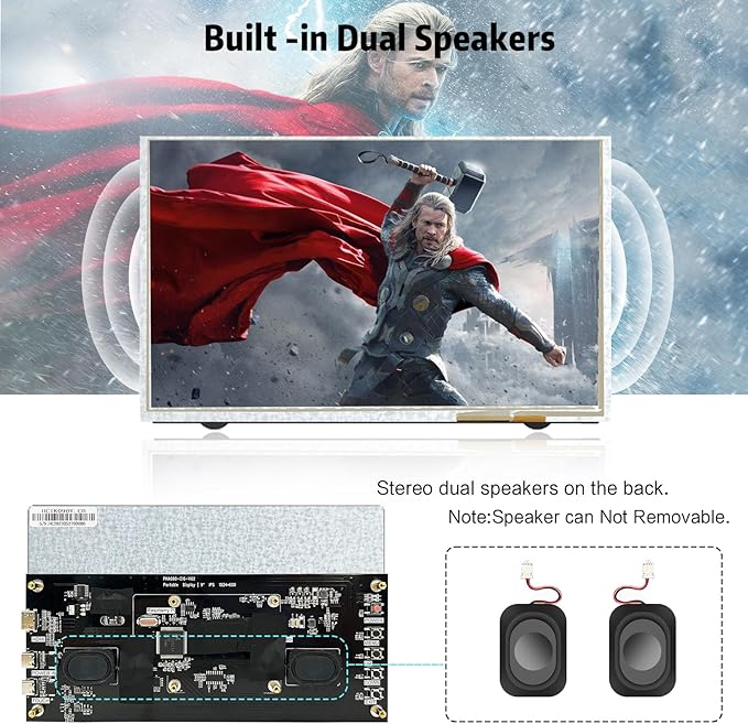 9 Inch Touch Screen Monitor with 1024x600 IPS Screen Mini Monitor for Raspberry Pi Laptop PC (Sliver