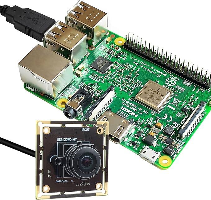 Magnolia 1.3MP Low Light USB Camera Module Wide Angle Webcam with 180 Degree Fisheye Lens AR0130 Mini Lightburn Camera Embedded Industrial Webcam Board for Raspberry PiJetson Nano