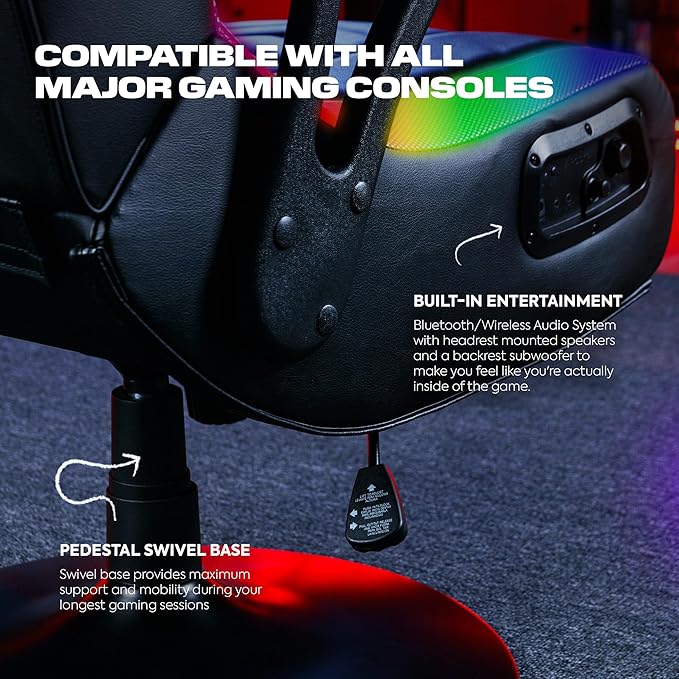 X Rocker PC Computer Gaming Desk Chair Built-in Audio College Dorm Essentials for Guys and Girls Bedroom Dorm Room Essentials Foldable Gifts for Gamers