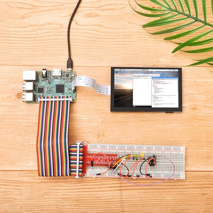 OSOYOO 5 inch Touch Screen RPi5 Monitor DSI IPS LCD 800×480 Display for Raspberry Pi 5 4B 3B+ 3A+ 3B 2B - Wide Viewing Angle Capacitive Touchscreen No Need Driver