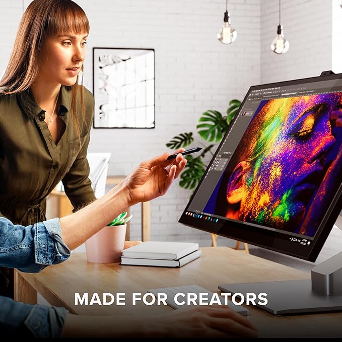 ALOGIC Clarity Pro Touch 27” 4K Touchscreen Monitor w/ 8MP Retractable 4K Webcam 100% sRGB 97% DCI-P3 99% Adobe RGB 65W PD8-in-1 Hub HDR 400 Adjustable Stand IPS Panel Thin Bezel