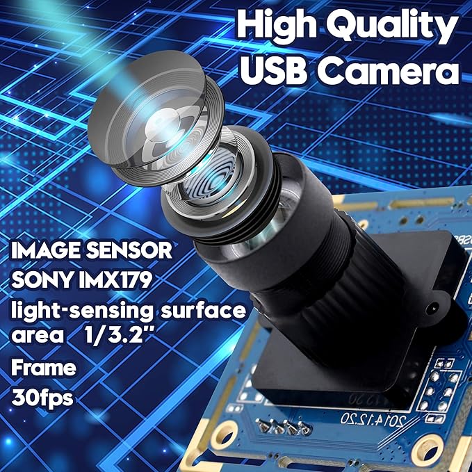 8 Magepixel USB Camera Module Super HD 3264X2448 Embeded USB Webcam for IndustrialLightburn Camera PC Webcam for Linux Windows Android MAC OS Raspberry PI