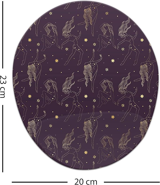Ergonomic Mouse Pad with Wrist Rest Digital Printed Mouse Mat for Tendon Sheath Problems Non-Slip Base for Office and Home Size: 20 x 23 cm