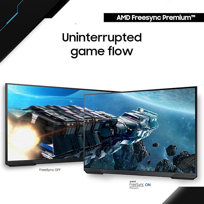 SAMSUNG 27-Inch Odyssey G51C Series QHD Gaming Monitor 165Hz 1ms VESA Display HDR10 AMD FreeSync Premium Black Equalizer Virtual Aim Point LS27CG512ENXZA