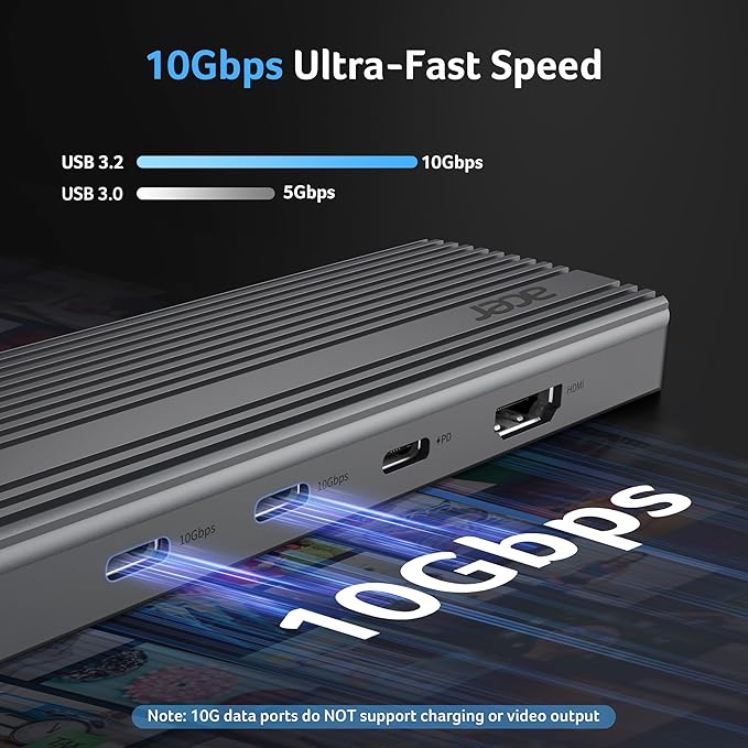 Acer 11 in 1 USB C HUB Bunlbe with acer 8K HDMI 2.1 Cable (8K@60Hz 6.6FT)