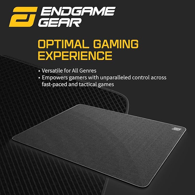 ENDGAME GEAR EM-B Gaming Mouse Pad - 490x410mm 3mm Thick PORON Base Sub-Surface Stitching Eco-Friendly Packaging