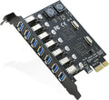USB 3.0 PCI-e Expansion Card 7Port RIITOP PCI-e x1 to USB 3.0 HUB Adapter 5Gbps (No Power Need)
