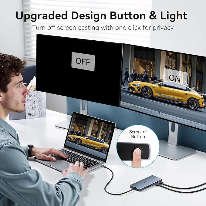 USB C Docking Station Dual Monitor for Dell HP Laptop Docking Station 3 Monitors 15-in-1 USB C Hub Dock with Dual 4K HDMI+8K DP +VGA+6USB Ports+PD+Ethernet+SD/TF+AudioUSBC Adapter Dongle for Lenovo