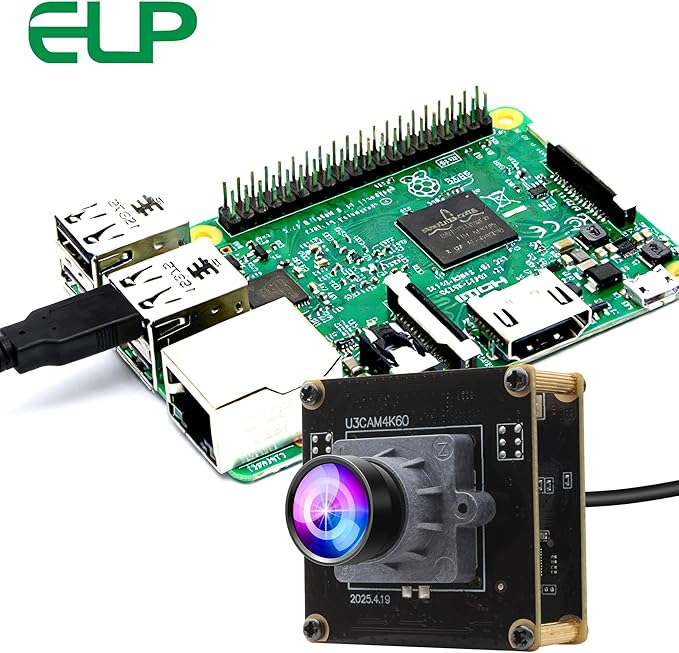 ELP High Speed 4K 60FPS USB Camera Module for Computer Mini UVC 2160P USB3.0/2.0 Lightburn Cameras for Windows Linux Mac Pi Wide Angle 100°(H) IMX678 Webcam Board for PC Laptop Jetson Nano