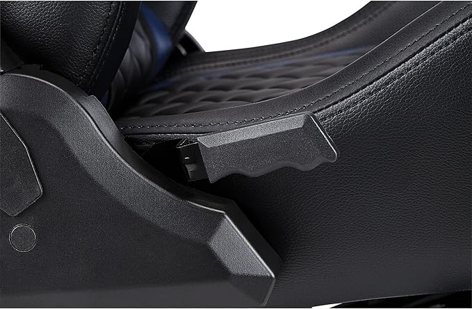 Realspace RS Gaming™ Davanti Vegan Leather High-Back Gaming Office Chair Black/Blue BIFMA Compliant
