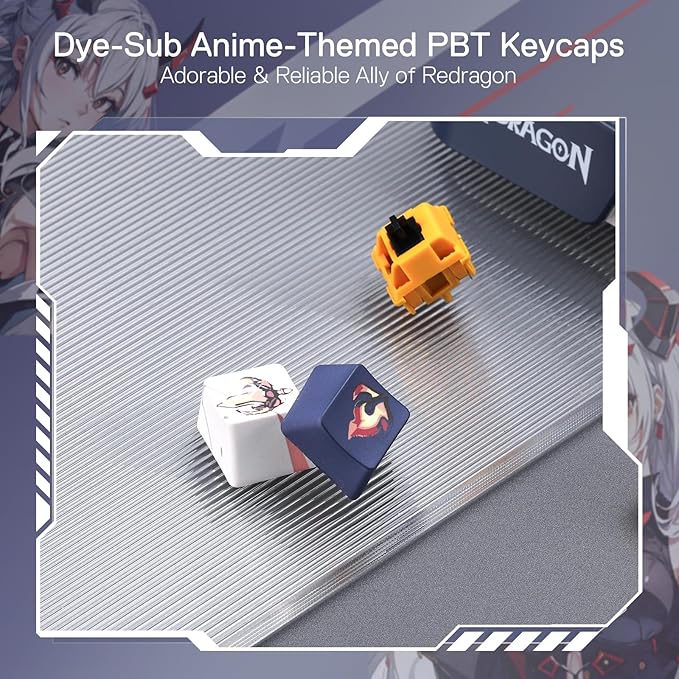 Redragon K686 PRO SE 98 Keys Wireless Gasket RGB Gaming Keyboard 3-Mode Anime Mechanical Keyboard w/Hot-Swap Socket Dedicated Knob Control &amp 5-Layer Noise Dampening Custom Hi-Fi Linear Switch