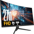 Westinghouse 27 Inch Curved Full HD Gaming Monitor 200Hz AMD FreeSync Support Low Motion Blur 1500R Curve 1920 x 1080 for PC Games with Built in Speakers DisplayPort 2X HDMI