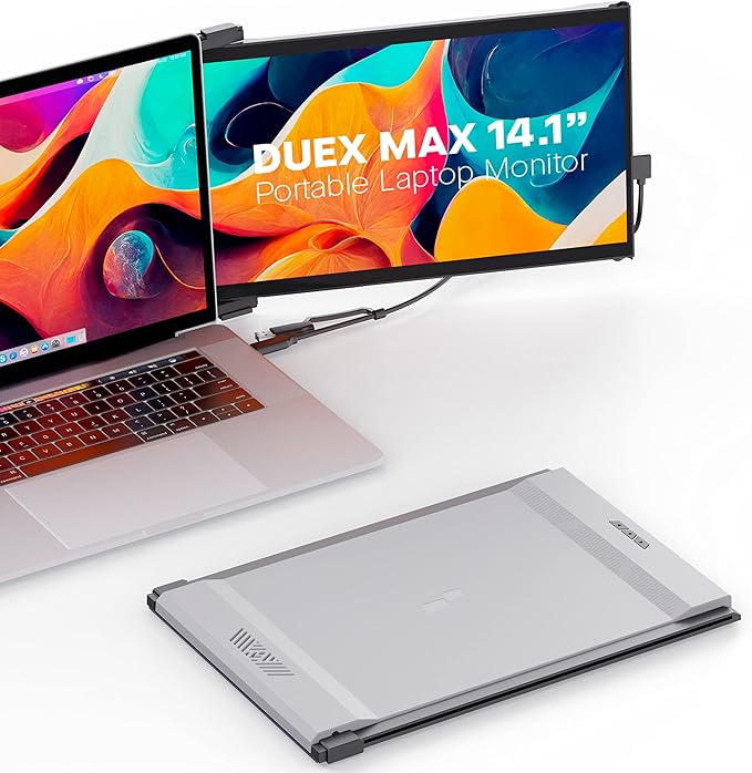 Mobile Pixels Duex Max Portable Monitor The On-The-Go Dual-Screen Laptop Monitor 14.1 Full HD IPS Display USB A/Type-C Plug and Play Sleek Design