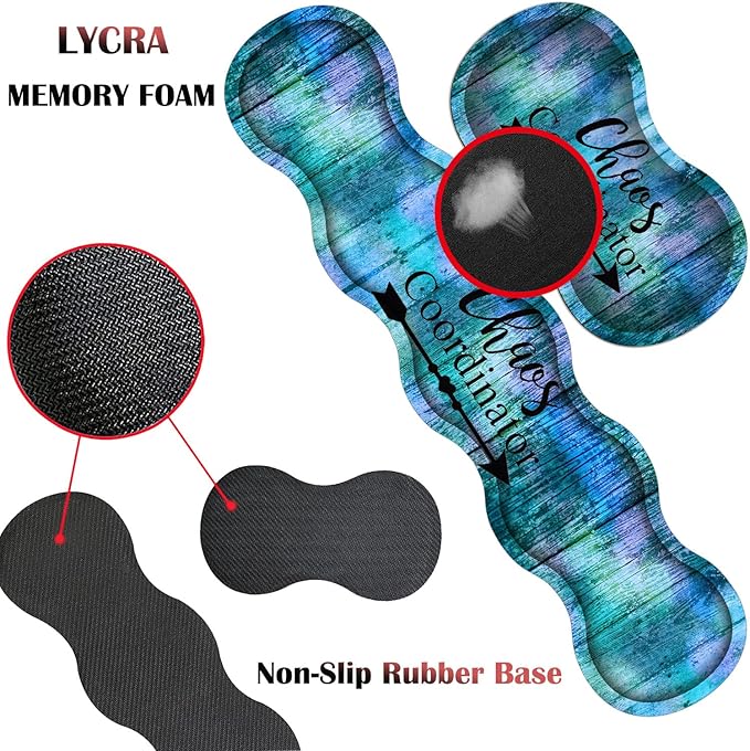 4 in 1 Mouse Pad Combo Large Gaming Mouse Pad + Keyboard Wrist Support + Mouse Wrist Rest + Coaster Table Pad with Stitched Edge Memory Foam Ergonomic Wrist Pad Set Chaos Coordinator