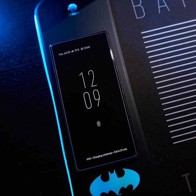 DC Comics Batman XL RGB Gaming Mat with 15W Wireless Charger | Customizable LED Anti-Slip Spill-Resistant