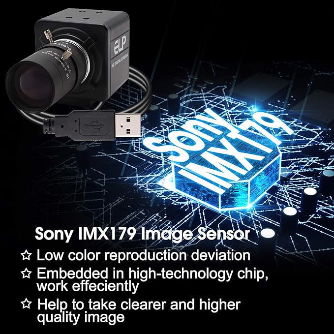 8MP USB Camera 2448P Webcam with Zoom Lens Video Conference Streaming Industria Camera UVC Plug Play PC Webcam for Windows Linux MAC OS Android Raspberry Pi
