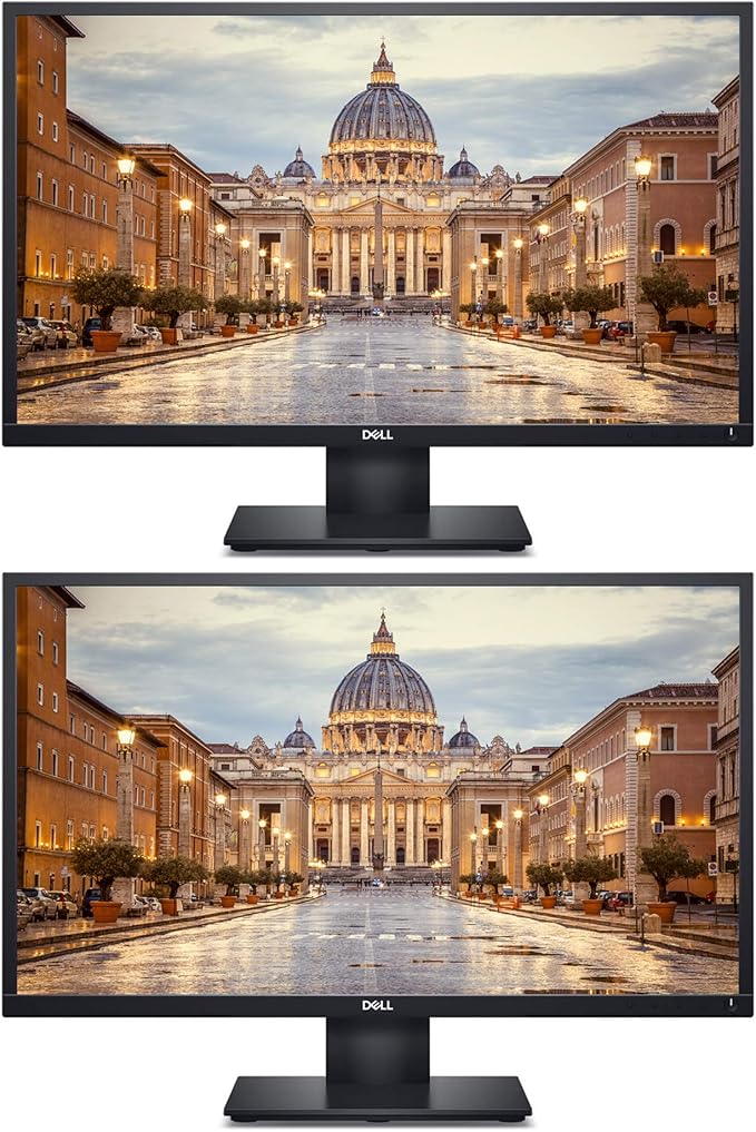 Dell E2420H 24 Inch FHD (1920 x 1080) LED Backlit LCD IPS Monitor with DisplayPort - VGA Ports 2-Pack (25WFD)