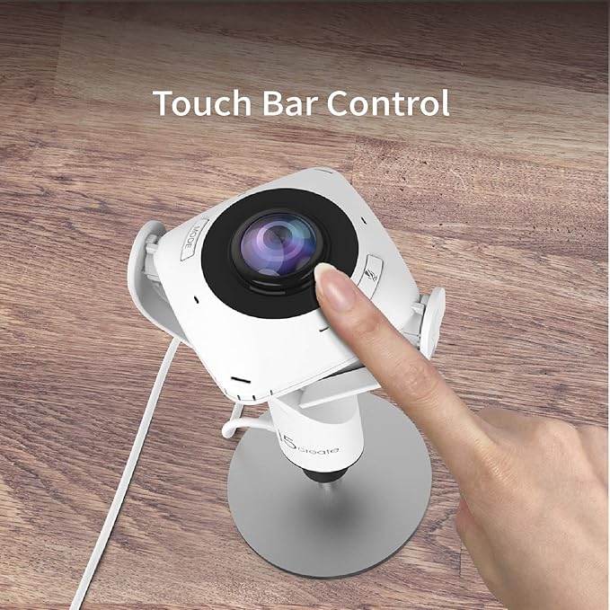 j5create 360 Degree All Around Meeting Webcam - 1080P HD Video Conference Camera with High Fidelity Microphone USB-C | for Video Conferencing Online Classes and Collaboration (JVCU360)