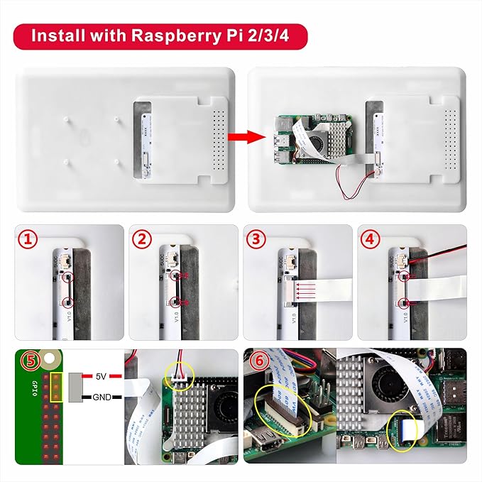 OSOYOO 10.1 Raspberry Pi DSI Touchscreen Display | 800×1280 IPS Capacitive Touch | High-Speed 2/4-Lane MIPI DSI | Easy Driver Setup | Supports Pi 5/4/3/2 | Portable All-in-One Workstation