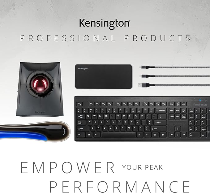 Kensington SlimBlade™ Pro Wireless Trackball Rechargeable Battery Bluetooth 2.4GHz Connection Options (K72080WW)
