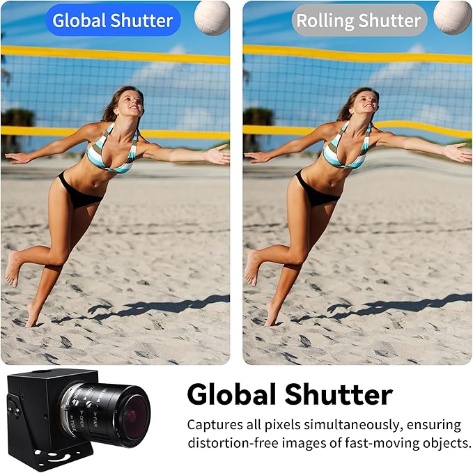 MMlove 5MP USB Webcam Manual Zoom Camera with 3.6-10mm Lens1944P 50fps Global Shutter High Speed Camera 3X Optical ZoomPlug and Playfor Windows/Mac/Linux/Android Conferencing/Streaming