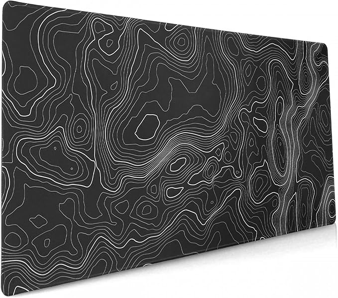 keepcute Topographic Desk Mat Non-Slip Gaming Mouse Pad 35.4 x 15.7 in