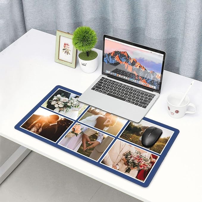 Custom Large Mouse Pad with Photo Personalized Mouse Pads with Picture Text Customized Non-Slip Mousepad for Gaming Offices Home Computer Desk 16x29.5in