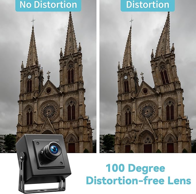 5MP USB Camera with 100 Degree No Distortion Lens HD 1080P 30FPS Wide Angle Webcam Mini UVC USB2.0 Camera for Windows MAC OS Android Linux Raspberry PI Jetson Nano