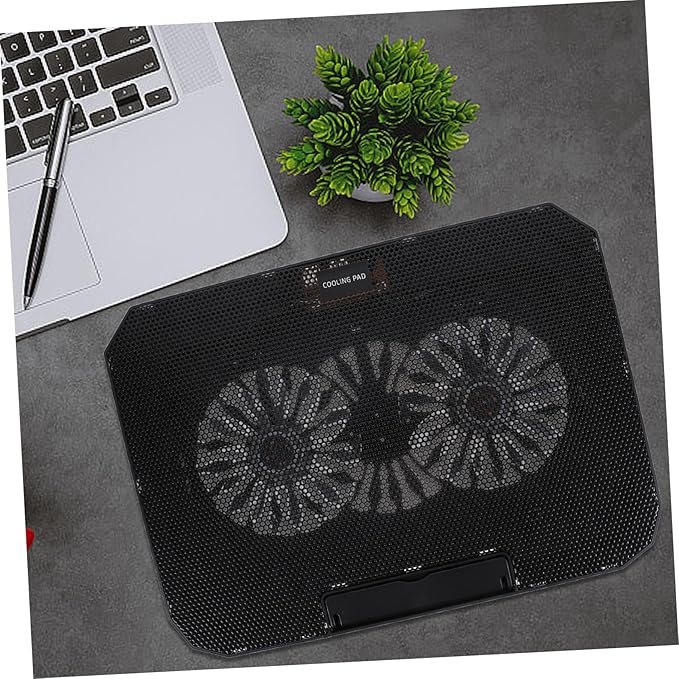 Housoutil 1pc Laptop Cooling Stand Height and Ultra-Quiet Fans for Notebooks Slim Portable Lightweight Cooler for Improved Heat Dissipation and Noise Work Environment