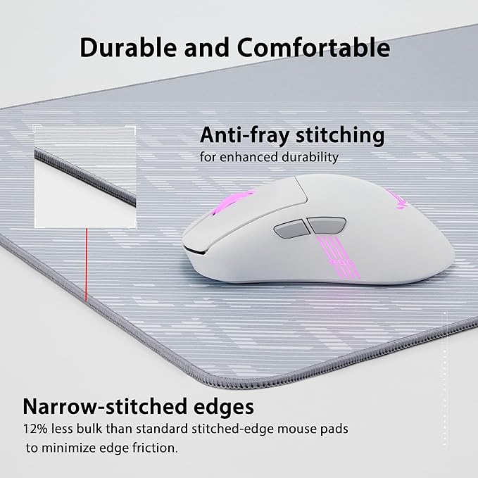 ASUS ROG Scabbard II Arctic Gray XXL Gaming Mouse Pad – 35.4” x 15.7” (Extended/XXL Size) Soft Cloth Surface Water/Oil/Dust-Resistant Anti-Fray Edges Non-Slip Base - Gray