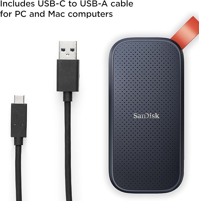 SanDisk 2TB Portable SSD - Up to 800MB/s USB-C USB 3.2 Gen 2 Updated Firmware - External Solid State Drive - SDSSDE30-2T00-G26