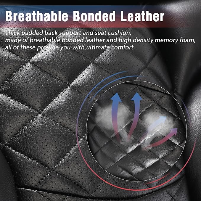 700lbs Big and Tall Office Chair - Adjustable Lumbar Support Heavy Duty Metal Base Quiet Rubber Wheels High Back Large Executive Computer Desk Swivel Chair Ergonomic Design for Back Pain Black
