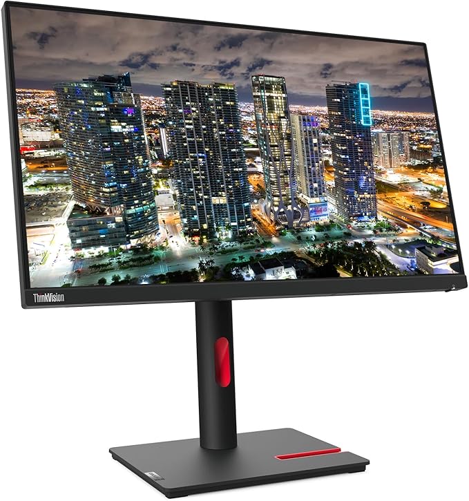 Lenovo ThinkVision T24i 24-inch 1920 x 1080 LED Backlit Full HD Widescreen LCD Monitor 2-Pack Bundle with HDMI VGA DisplayPort USB Hub