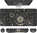 LATEEFAH Desk Mat Mouse Pad with Wrist Rest 4-in-1 Large Mouse Pads for Desk Ergonomic Mouse Pad and Keyboard Wrist Rest Gaming Keyboard Mat for Office Home